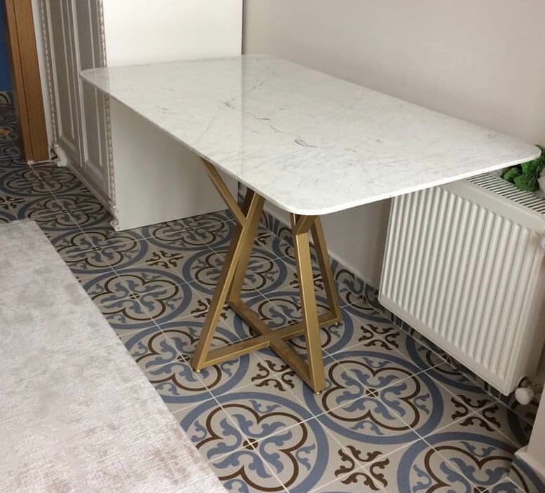 Taş Art Mermer - Bianco Carrara Mermer Masa